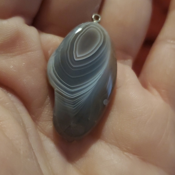 New Natural Botswana Agate Freeform Pendant. - Picture 3 of 7
